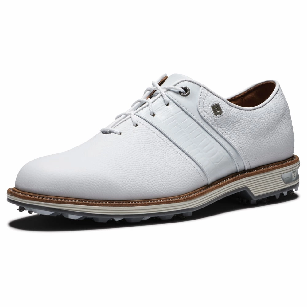 FootJoy Premiere Series Packard Spiked Waterproof Shoes - White Pro Golf Traction