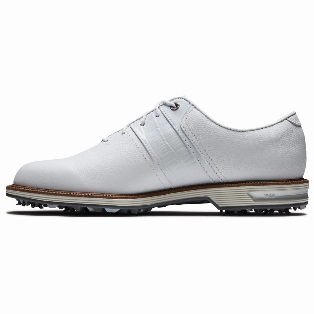 FootJoy Premiere Series Packard Spiked Waterproof Shoes - White Pro Golf Traction