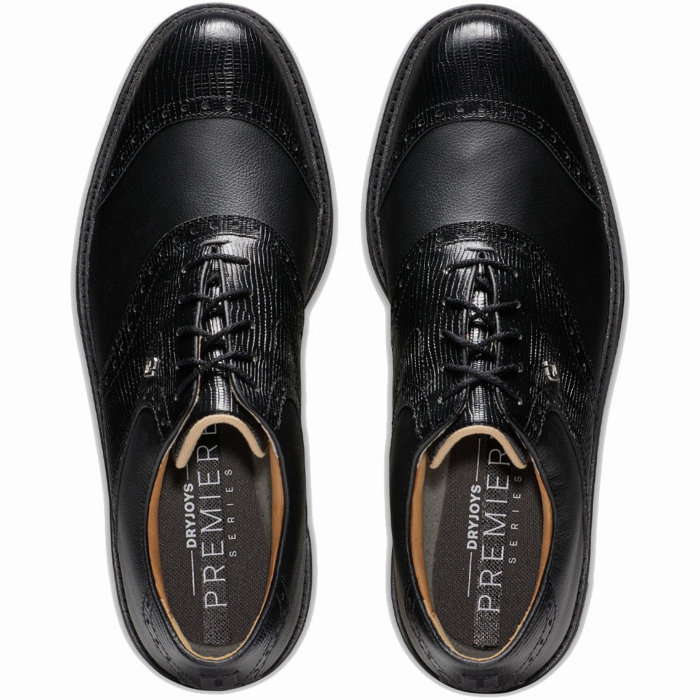 FootJoy Premiere Series Wilcox Spiked Waterproof Shoes - Black Pro Golf Traction