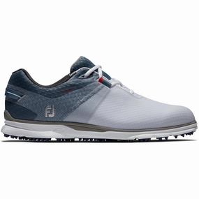 FootJoy Pro SL Sport Spikeless Waterproof Shoes - White/Blue/Navy Footjoy golf footwear