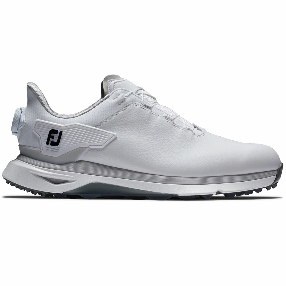 FootJoy Pro SLX BOA Spikeless Waterproof Shoes - White/White/Grey Footjoy golf footwear
