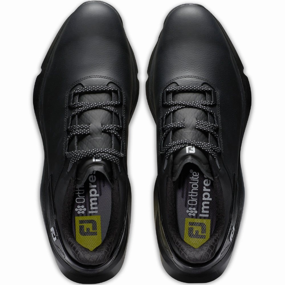 FootJoy Pro SLX Carbon Spikeless Waterproof Shoes - Black/Black/Grey Pro Golf Traction