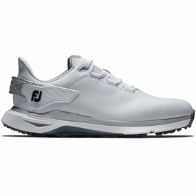 FootJoy PRO SLX Carbon Spikeless Waterproof Shoes - White/White/Grey Footjoy golf footwear