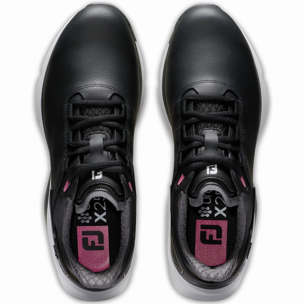 FootJoy Pro SLX Ladies Spikeless Waterproof Shoes - Black/White/Grey Pro Golf Traction