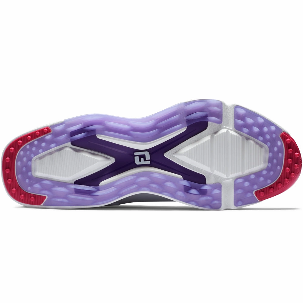 FootJoy Pro SLX Ladies Spikeless Waterproof Shoes - White/Silver/Multi Pro Golf Traction