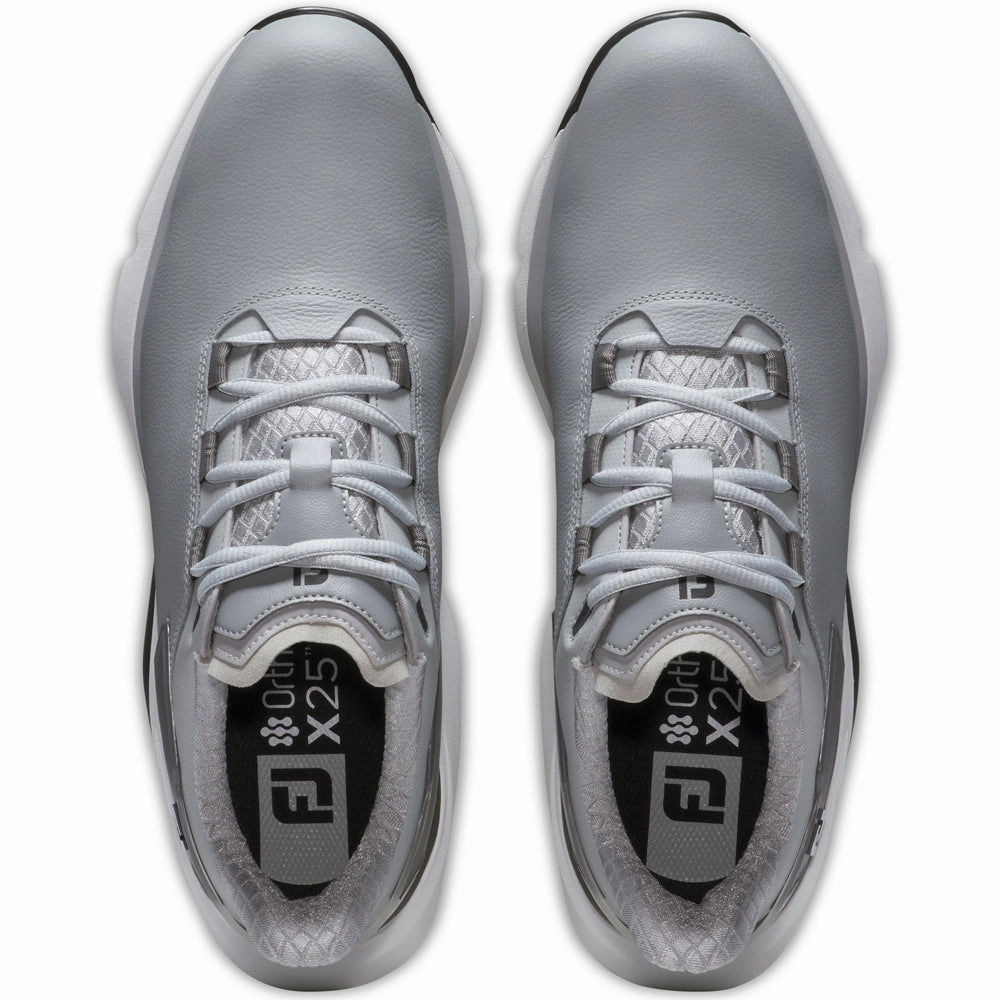 FootJoy PRO SLX Spikeless Waterproof Shoes - Grey/Grey/White Pro Golf Traction