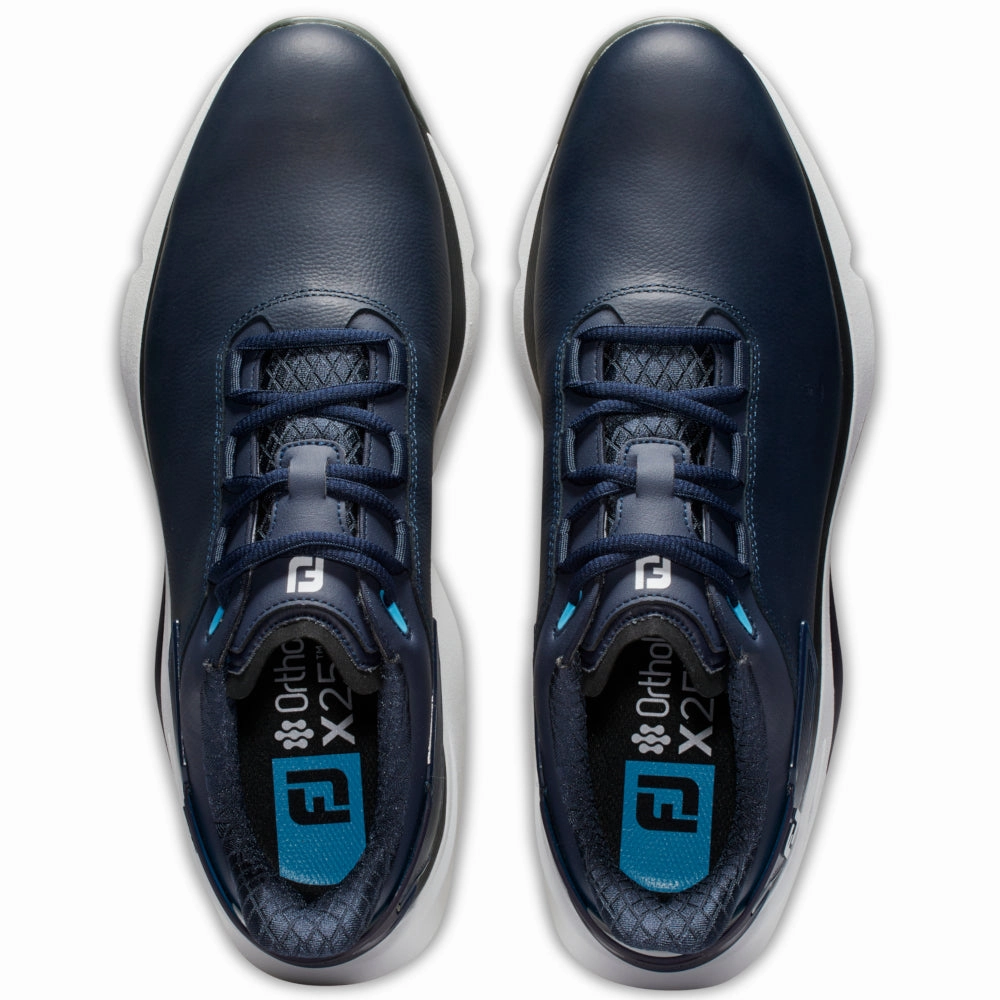 FootJoy Pro SLX Spikeless Waterproof Shoes - Navy/White/Grey Pro Golf Traction