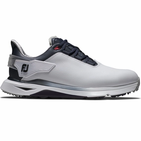 FootJoy PRO SLX Spikeless Waterproof Shoes - White/Navy/Red Footjoy golf footwear