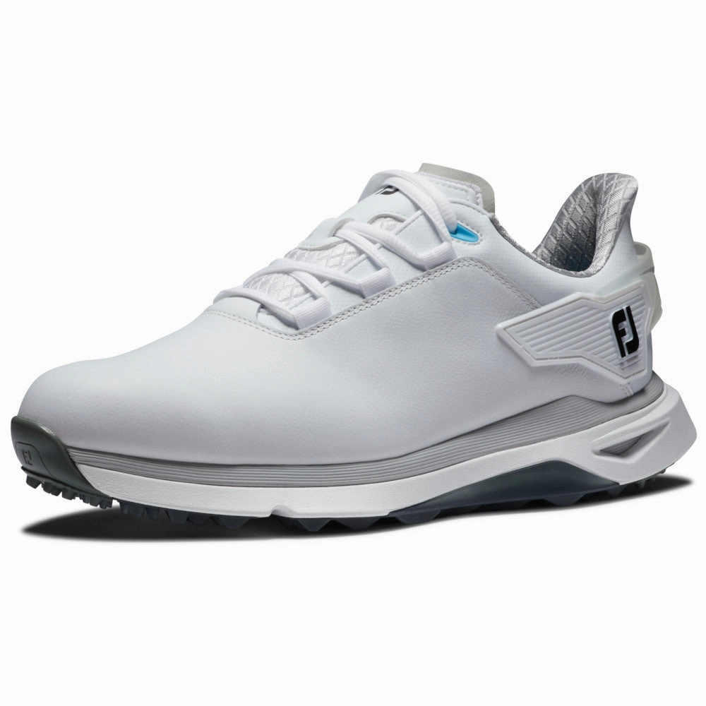 FootJoy Pro SLX Spikeless Waterproof Shoes - White/White/Grey Pro Golf Traction