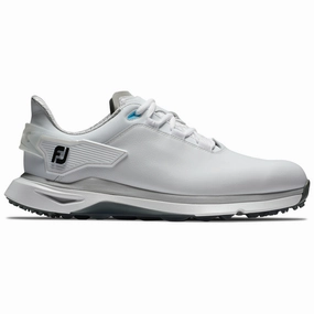 FootJoy Pro SLX Spikeless Waterproof Shoes - White/White/Grey Footjoy golf footwear