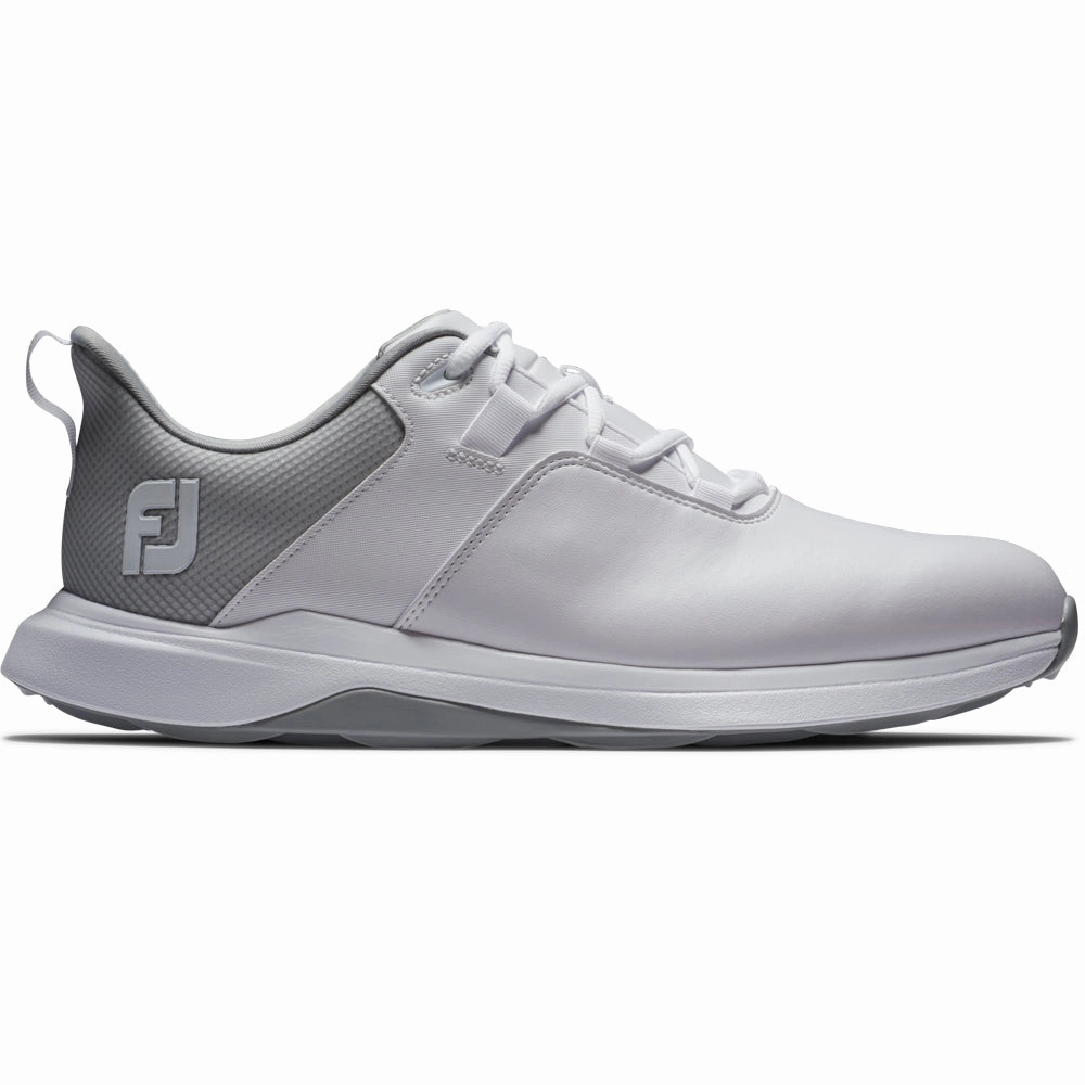 FootJoy ProLite Spikeless Waterproof Shoes - White/Grey Footjoy golf footwear