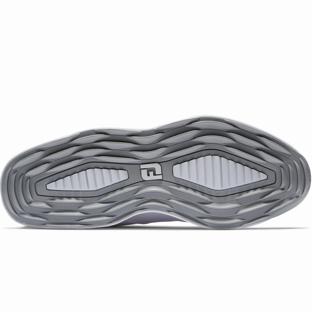 FootJoy ProLite Spikeless Waterproof Shoes - White/Grey Pro Golf Traction