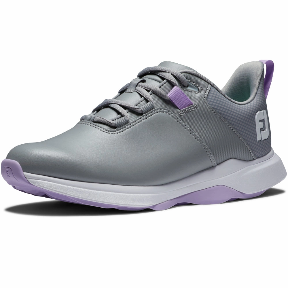 FootJoy ProLite Womens Spikeless Waterproof Shoes -  Grey/Lilac Pro Golf Traction