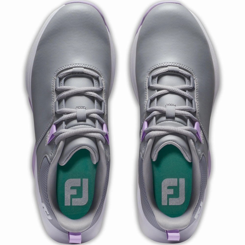 FootJoy ProLite Womens Spikeless Waterproof Shoes -  Grey/Lilac Pro Golf Traction