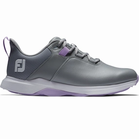 FootJoy ProLite Womens Spikeless Waterproof Shoes -  Grey/Lilac Footjoy golf footwear