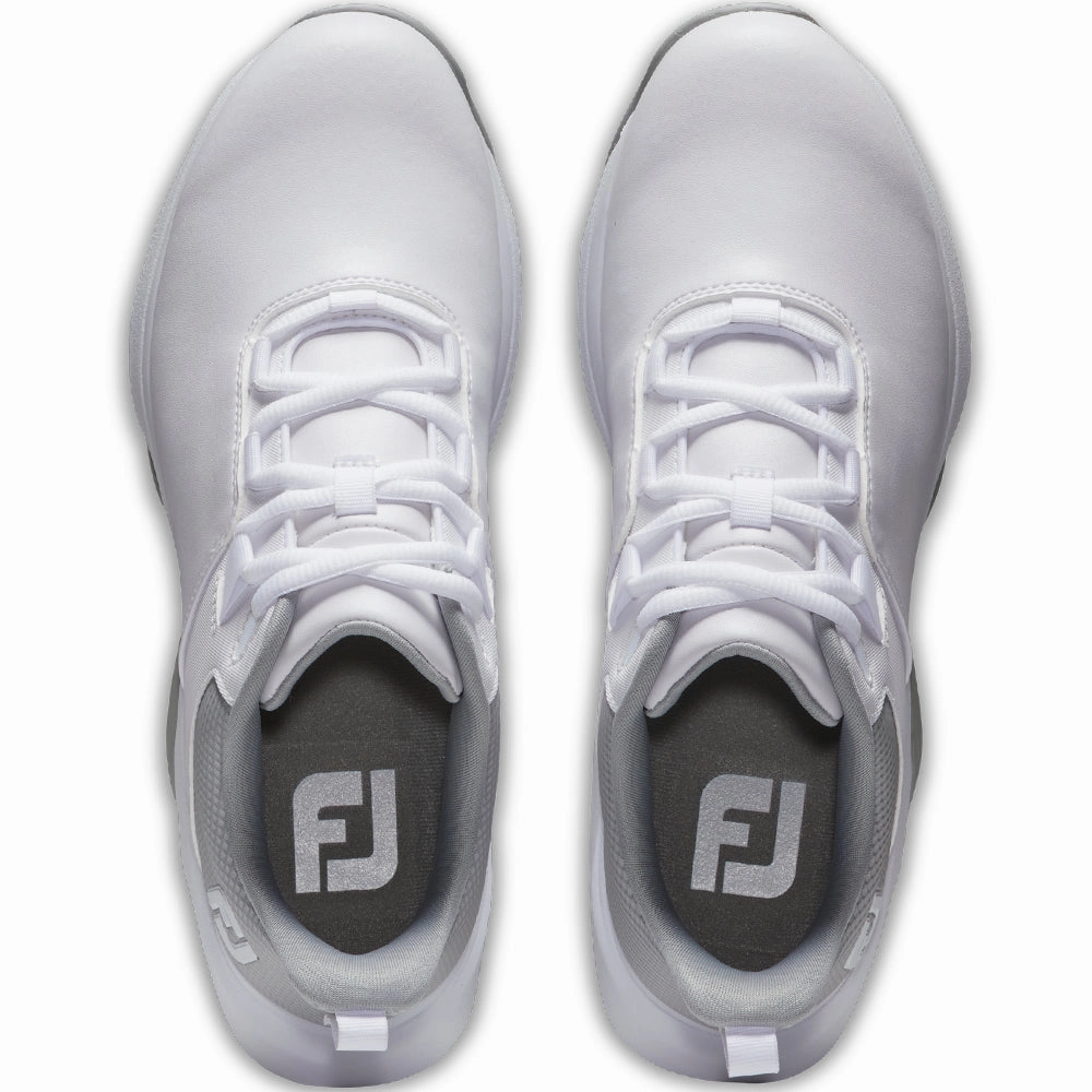 FootJoy ProLite Womens Spikeless Waterproof Shoes - White/Grey Pro Golf Traction