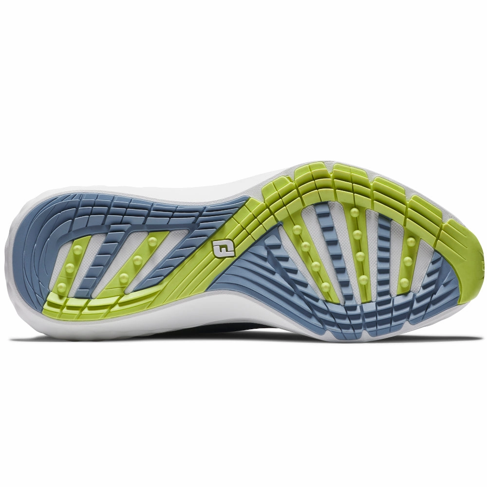 FootJoy Quantum Spikeless Waterproof Shoes - Navy/White/Lime Pro Golf Traction