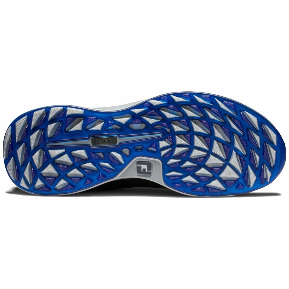 FootJoy Stratos Spikeless Waterproof Shoes - Black/Charcoal/Blue Pro Golf Traction