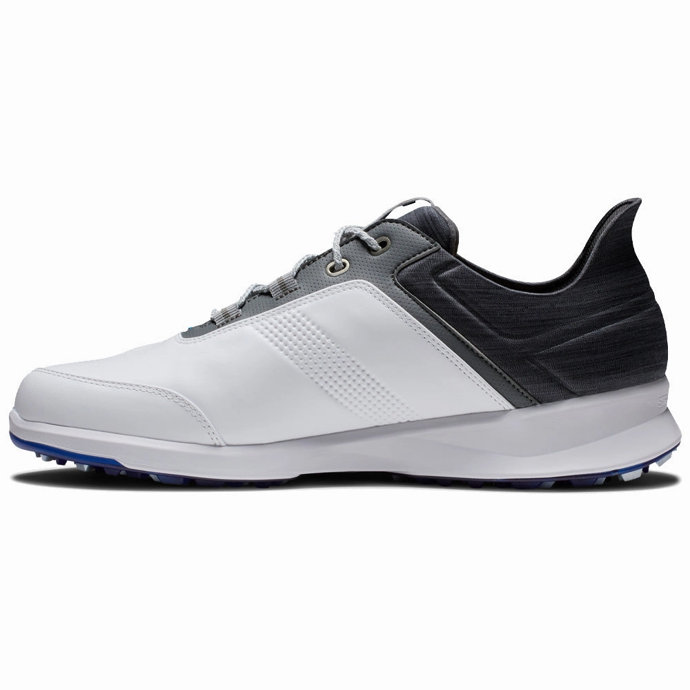 FootJoy Stratos Spikeless Waterproof Shoes - White/Charcoal/Blue Pro Golf Traction