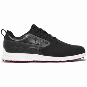 FootJoy SuperLites XP Spikeless Waterproof Shoes - Black/White/Red Footjoy golf footwear