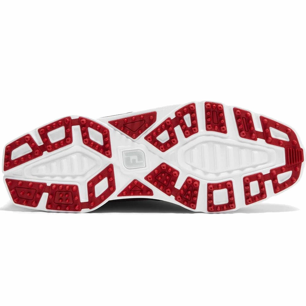 FootJoy SuperLites XP Spikeless Waterproof Shoes - Black/White/Red Pro Golf Traction