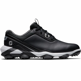 FootJoy Tour Alpha Spiked Waterproof Shoes - Black/White/Silver Footjoy golf footwear