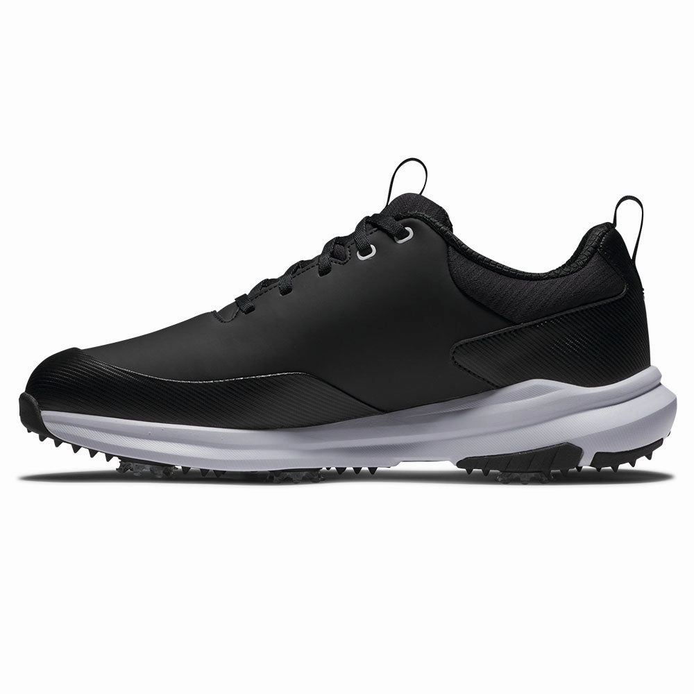 FootJoy Tour Rival Spiked Shoes - Black/White Pro Golf Traction