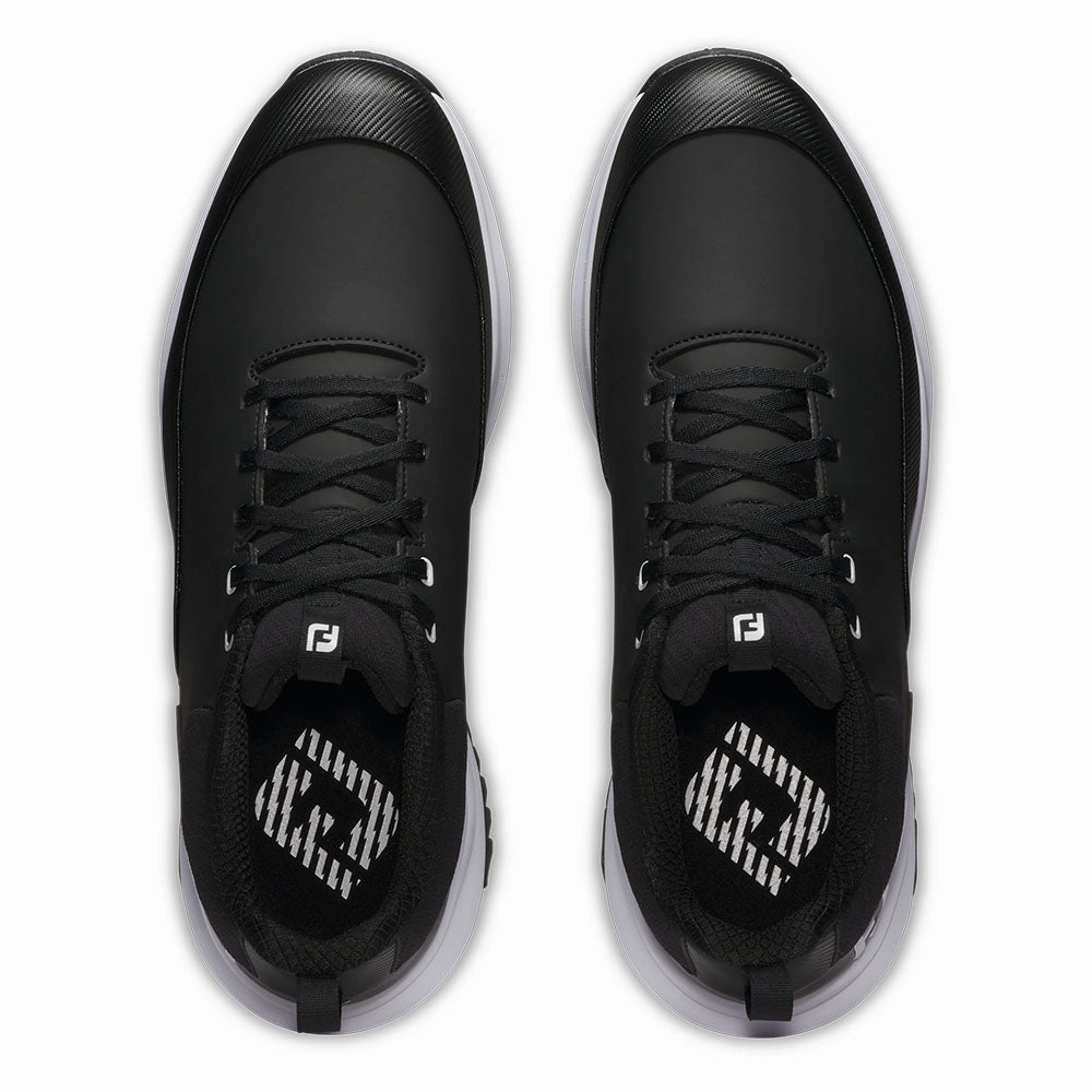 FootJoy Tour Rival Spiked Shoes - Black/White Pro Golf Traction