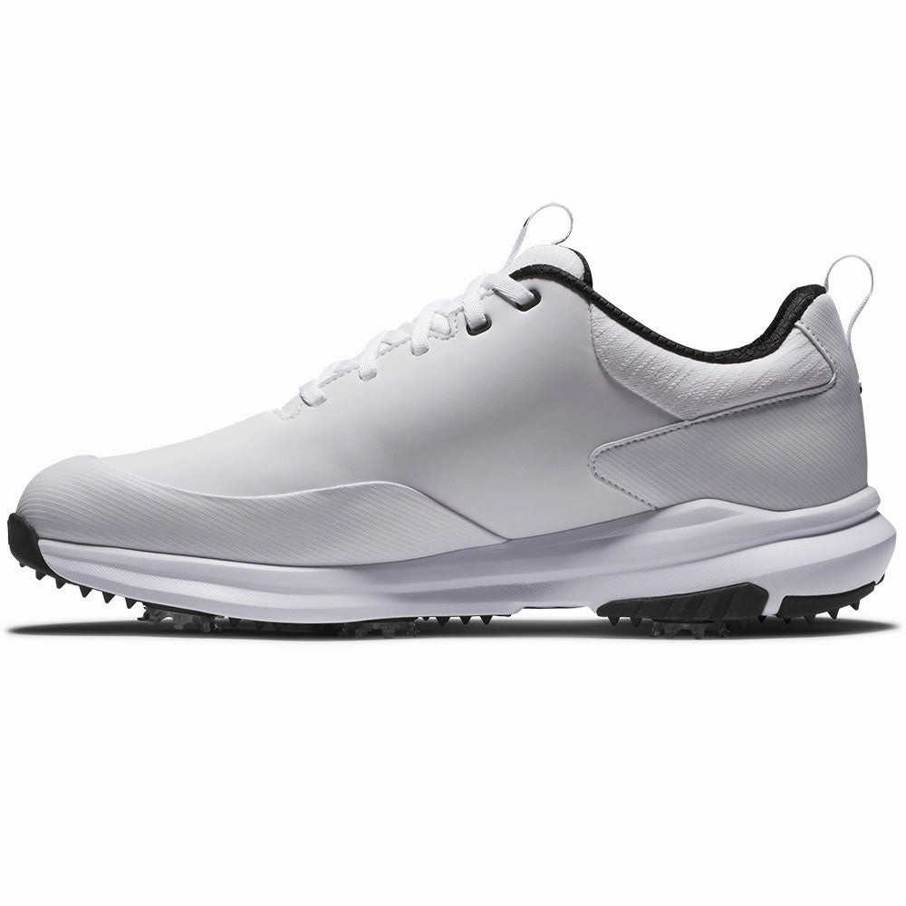 FootJoy Tour Rival Spiked Shoes - White/Black Pro Golf Traction