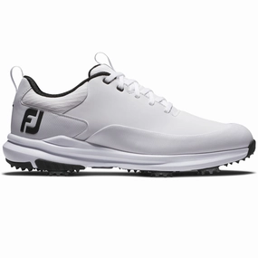 FootJoy Tour Rival Spiked Shoes - White/Black Footjoy golf footwear