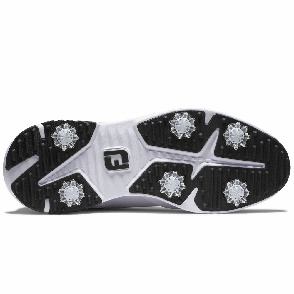 FootJoy Tour Rival Spiked Shoes - White/Black Pro Golf Traction