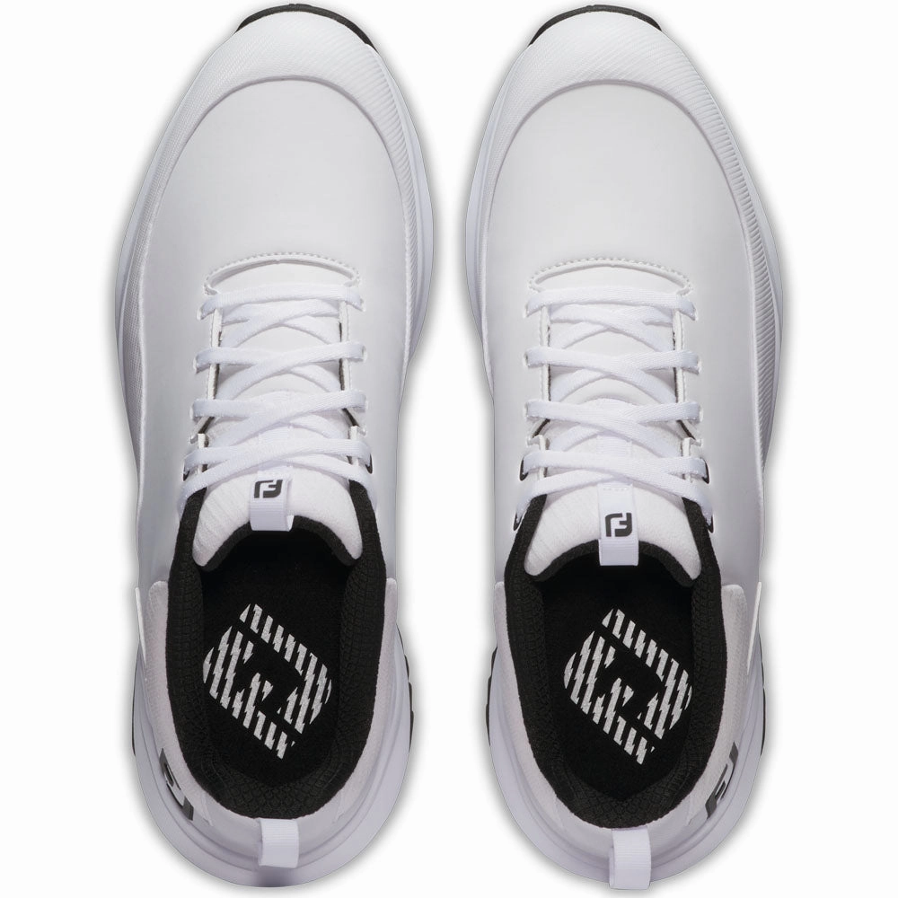 FootJoy Tour Rival Spiked Shoes - White/Black Pro Golf Traction