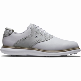 FootJoy Traditions Spiked Shoes - White/Grey/White Footjoy golf footwear