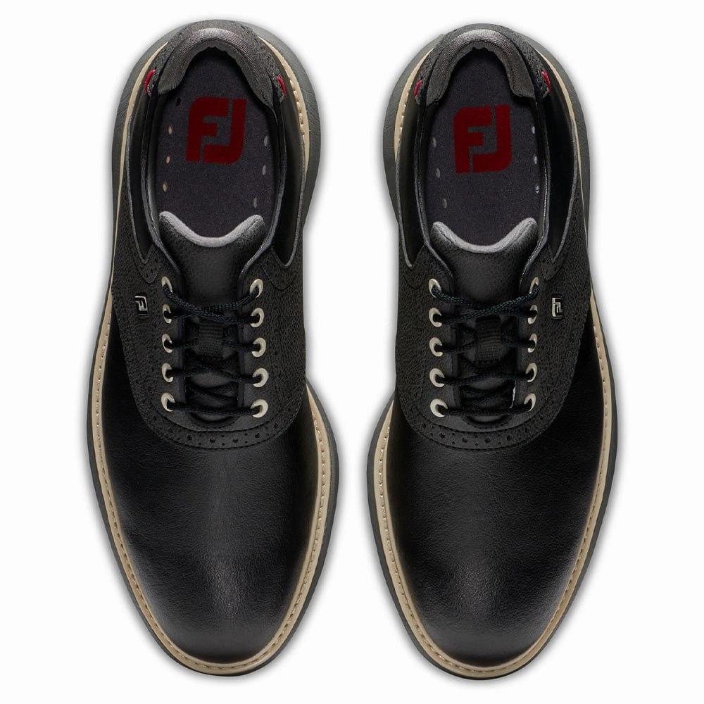 FootJoy Traditions Spiked Waterproof Shoes - Black Pro Golf Traction