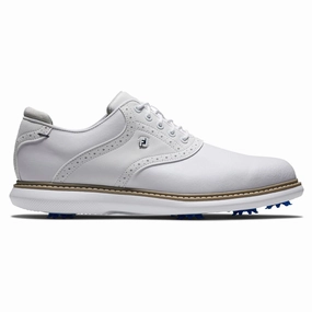 FootJoy Traditions Spiked Waterproof Shoes - White Footjoy golf footwear