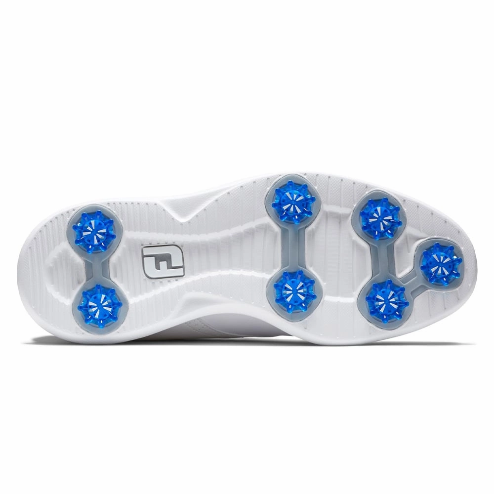FootJoy Traditions Spiked Waterproof Shoes - White Pro Golf Traction