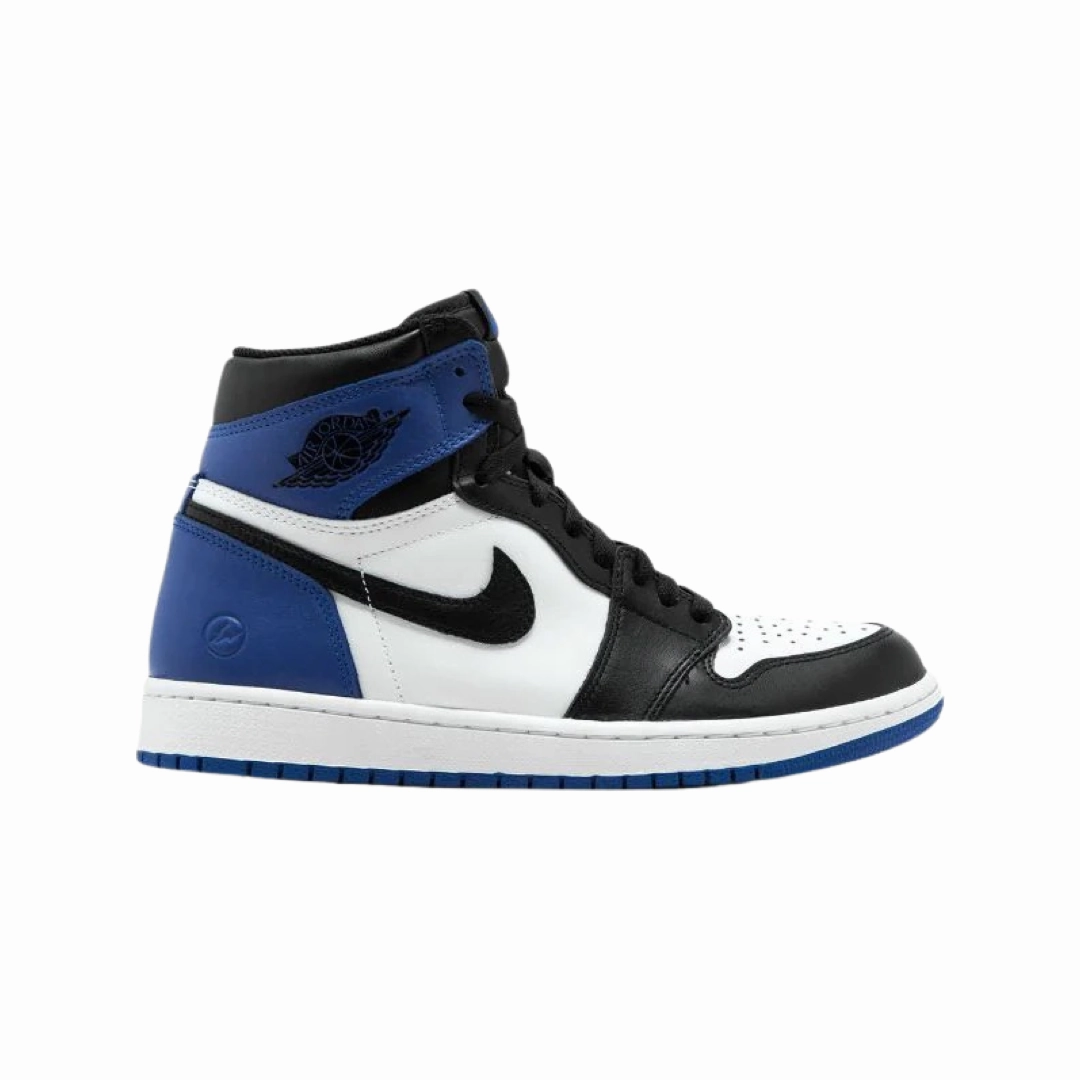 Fragment x Air Jordan 1 High Retro Black Sports Royal White Basketball Shoes