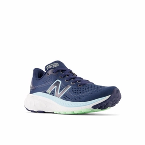 Fresh Foam X 860v13 - Navy with Bleach Blue and Green Aura - Kids New Balance casual sneakers for everyday comfort
