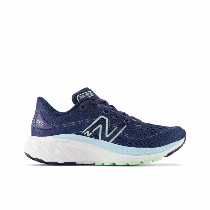 Fresh Foam X 860v13 - Navy with Bleach Blue and Green Aura - Kids New Balance lifestyle shoes