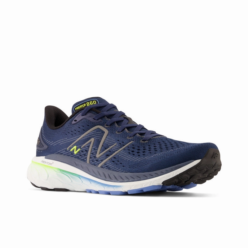 Fresh Foam X 860v13 - Navy with Dark Silver Metallic and Cosmic Pineapple - Men's New Balance casual sneakers for everyday comfort