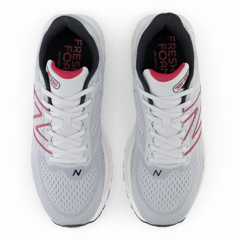 Fresh Foam X 880v13 - Aluminum Grey with Crimson and Black - Men's New Balance lifestyle shoes