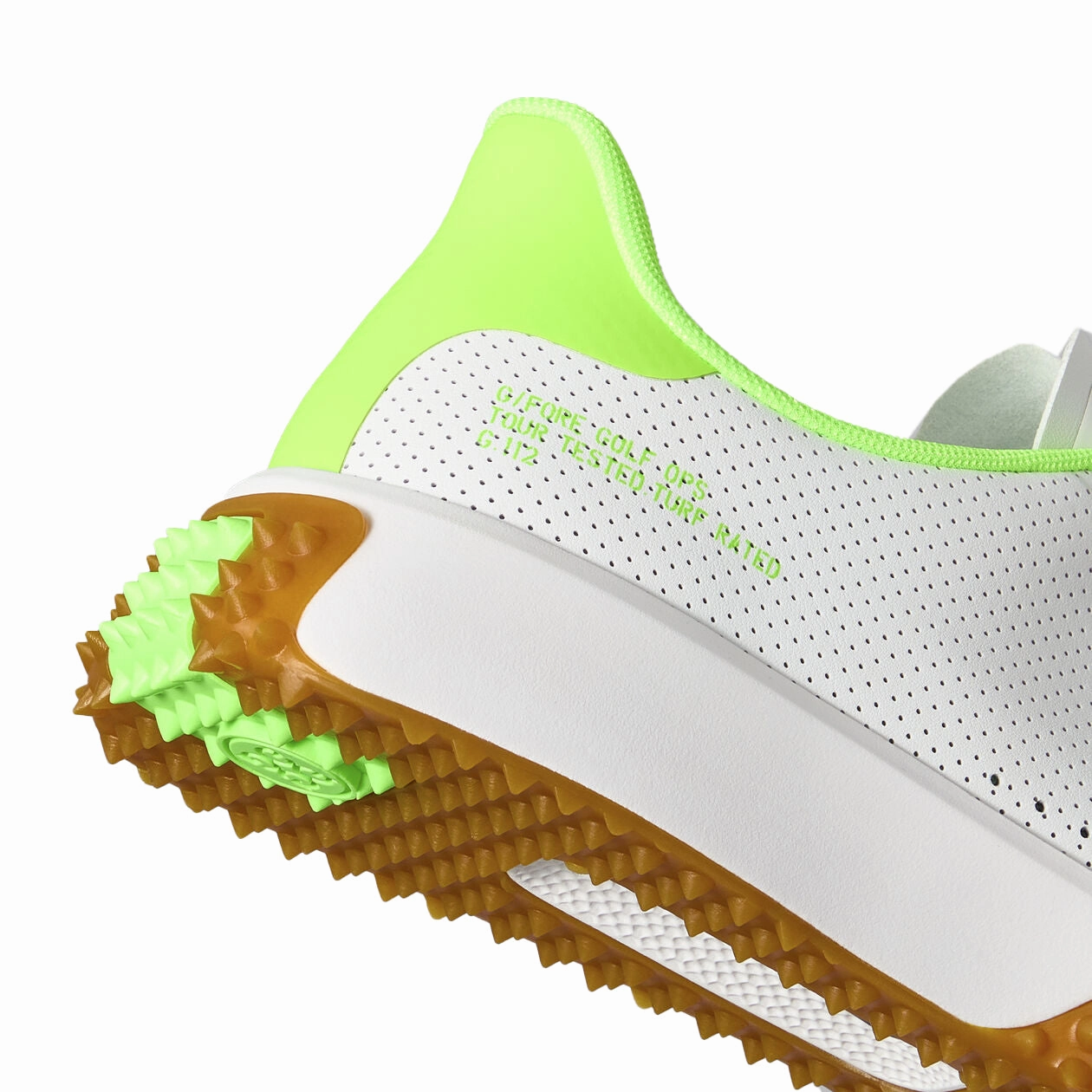 G/Fore G.112 Perforated Leather Golf Shoes - Snow/Gecko Chic Platform Sneakers