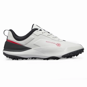 G/Fore G/18 Golf Shoes - Snow/Onyx Spikeless golf footwear