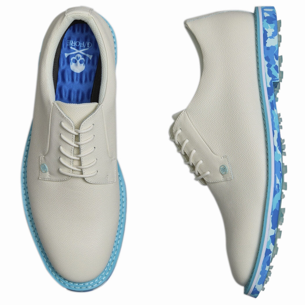 G/Fore Gallivanter Camo Sole Leather Golf Shoes - Snow/Mosaic Tour-Level Golf Shoes
