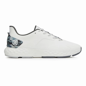 G/Fore MG4  Camo Accent Golf Shoes - Snow/Charcoal Camo Spikeless golf footwear
