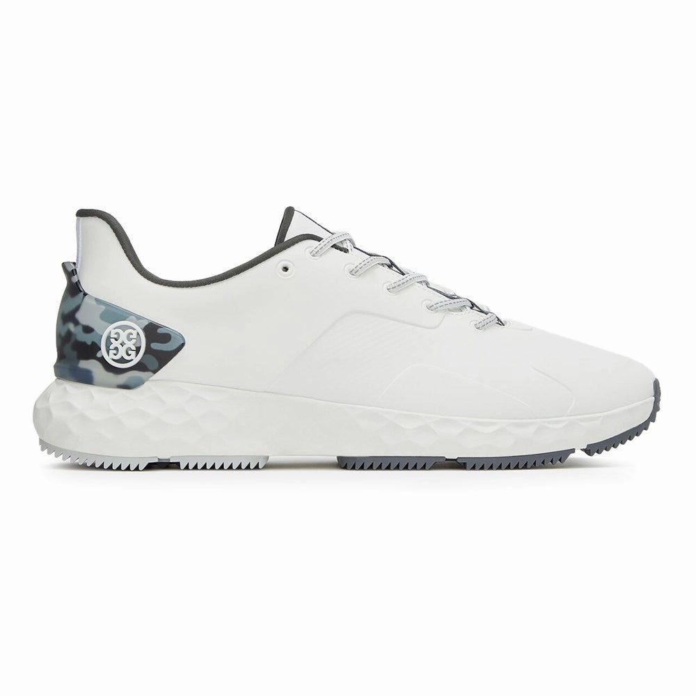 G/Fore MG4  Camo Accent Golf Shoes - Snow/Charcoal Camo Spikeless golf footwear