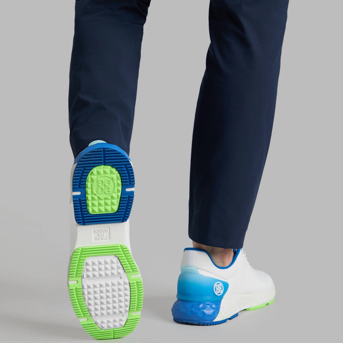 G/Fore MG4  Golf Shoes - Snow/Acid Lime Chic Platform Sneakers