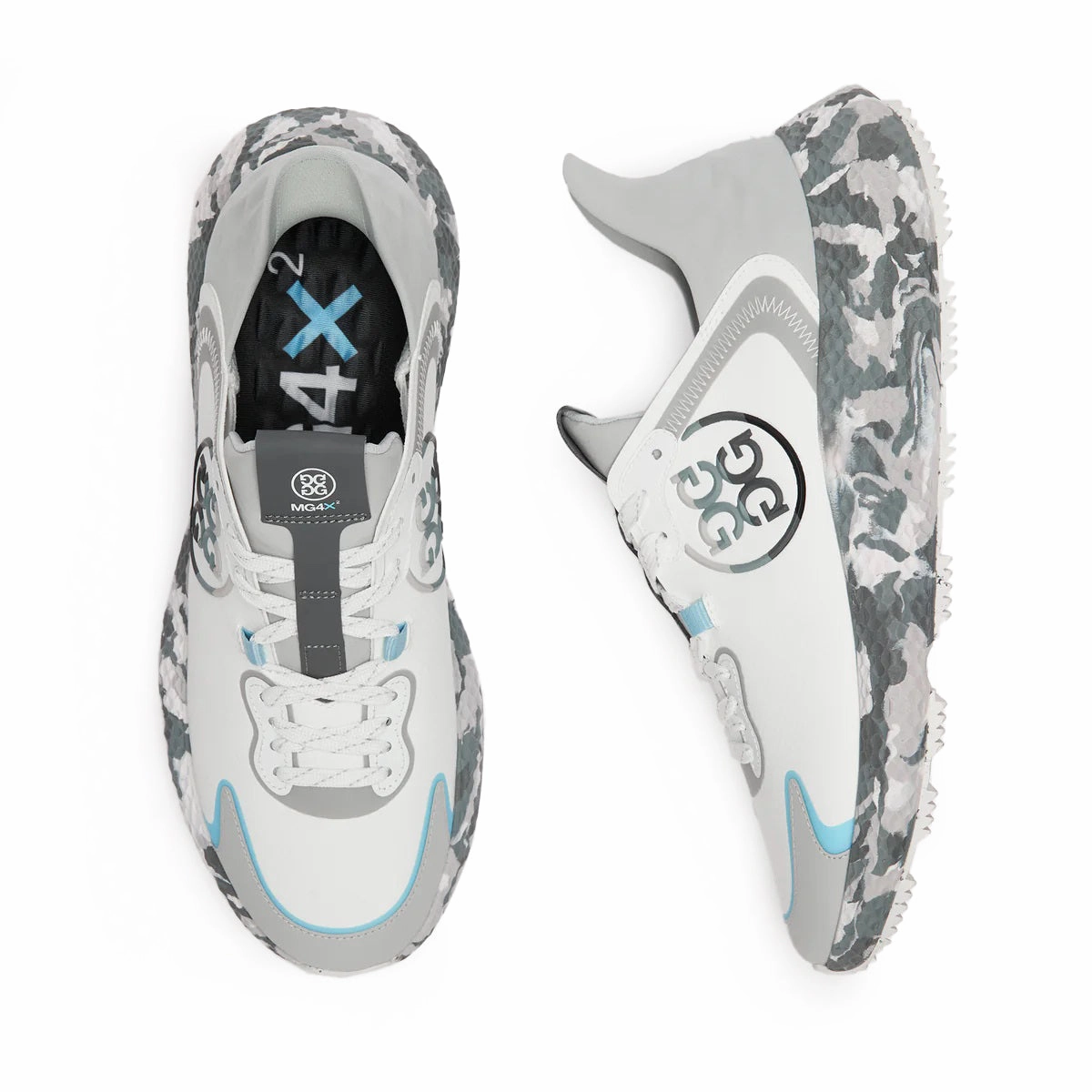 G/Fore MG4X2 Golf Cross Trainer Shoes - Grey Camo/ Powder Tour-Level Golf Shoes
