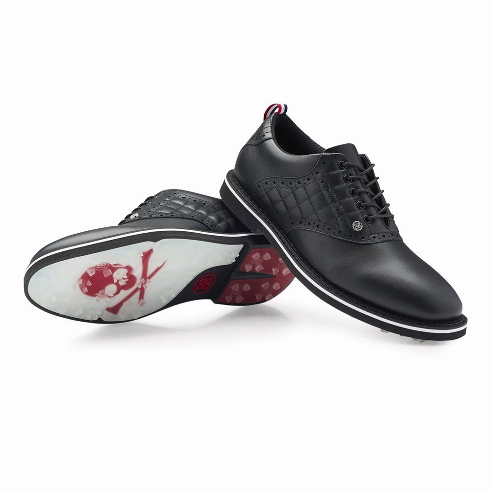 G/Fore Quilted Saddle Gallivanter Wide Golf Shoes - Onyx Tour-Level Golf Shoes