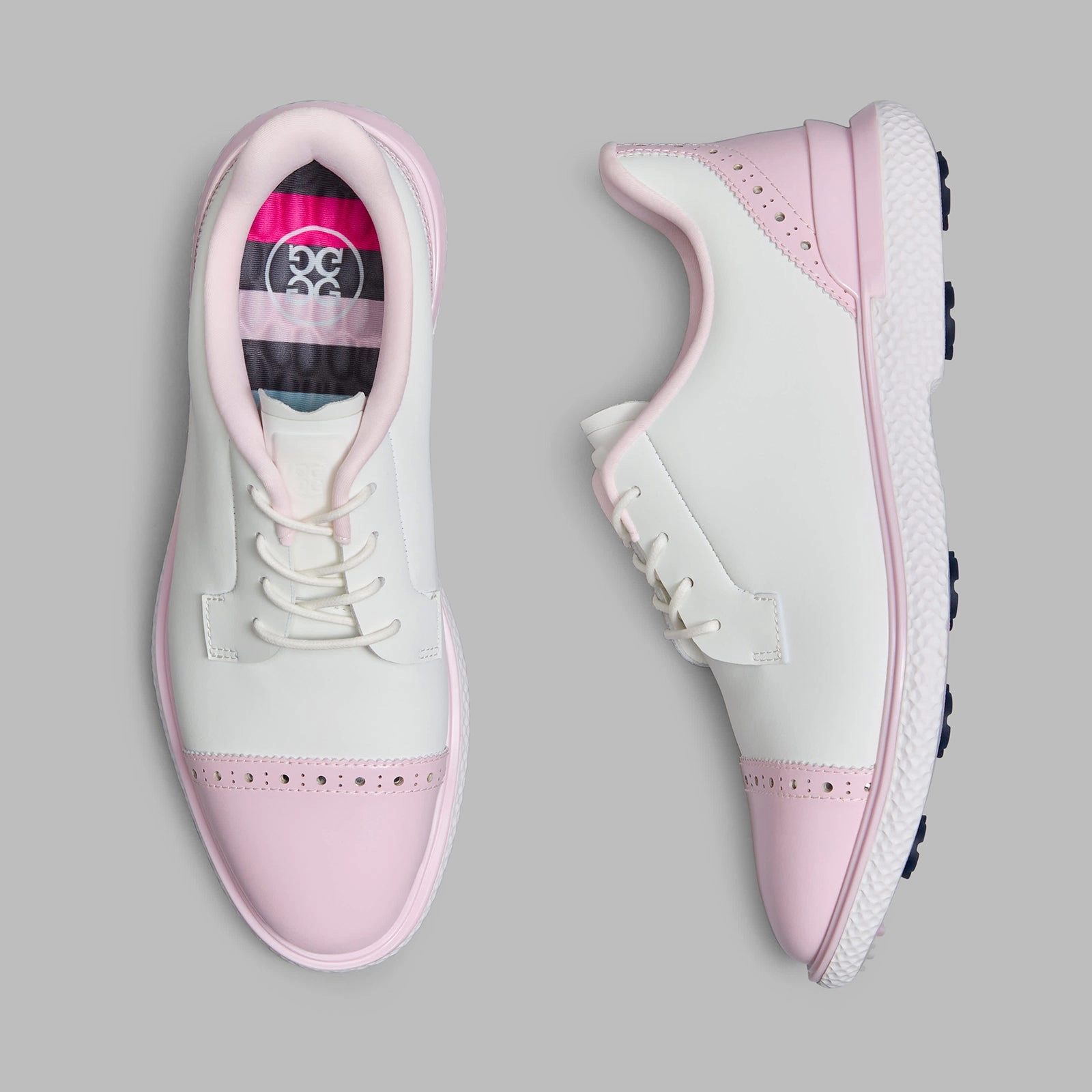 G/Fore Women's Brogue Cap Toe Kiltie Gallivan2r Golf Shoes - Snow/Blush Chic Platform Sneakers